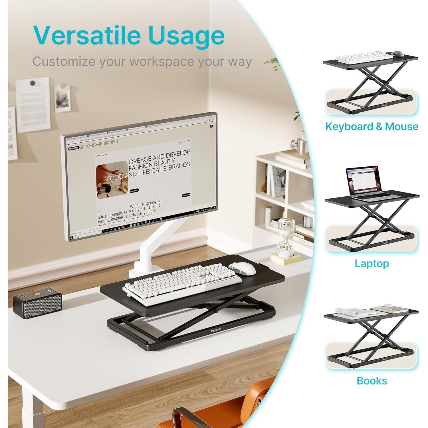 Elevador Ergonómico de Teclado Pegzone 60.96x30.48cm Ajustable