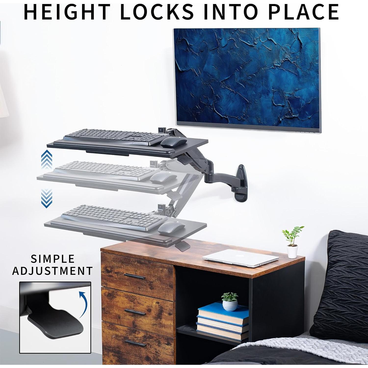 Soporte de Teclado y Ratón VIVO MOUNT-KB35B Ajustable 60cm