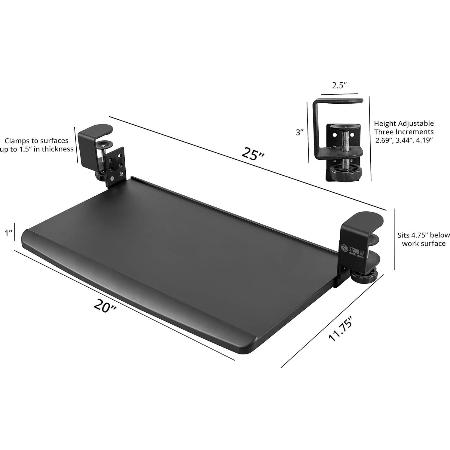 Soporte de Escritorio Compacto S Stand Up Desk Store Negro