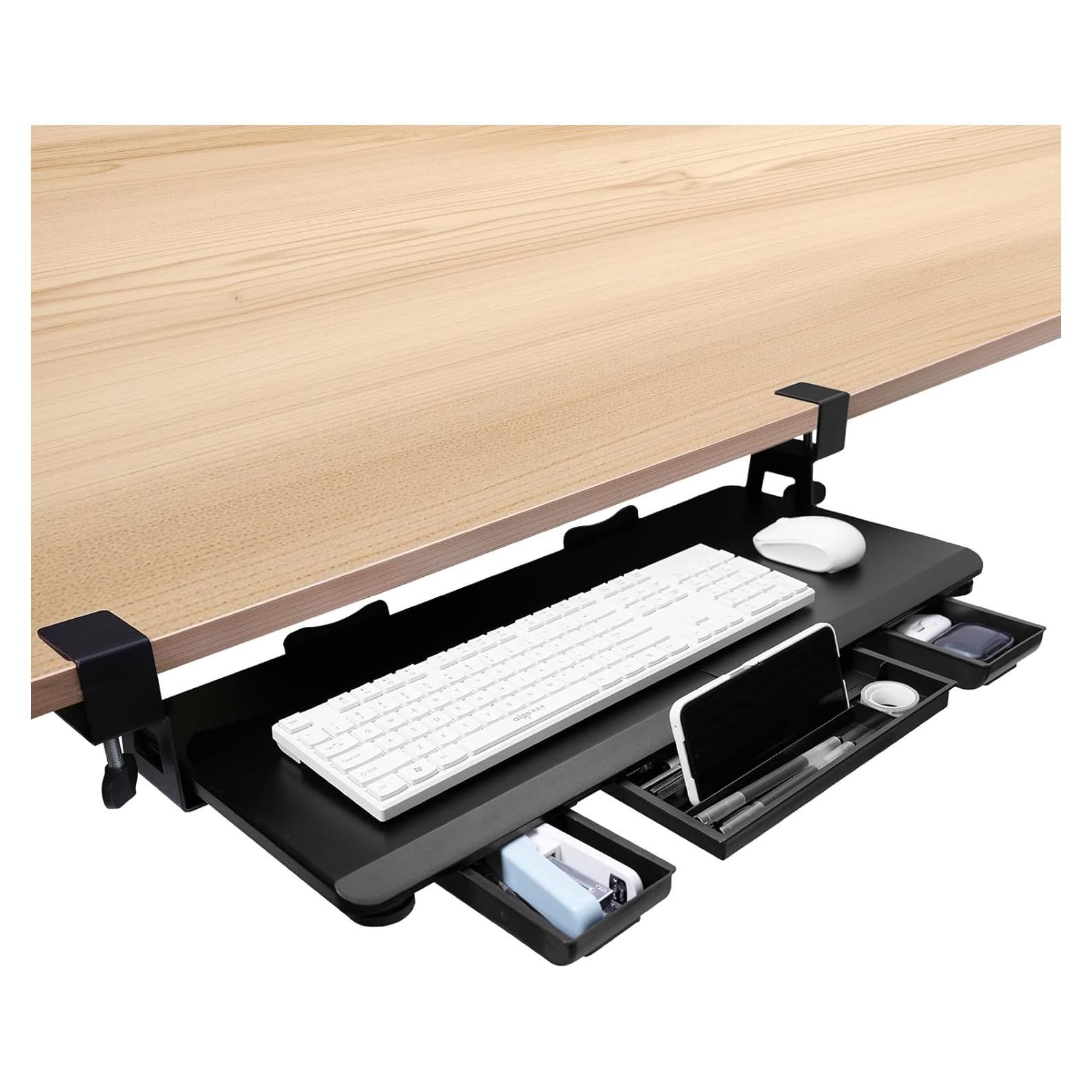 Bandeja de Teclado Deslizante OUKMIC 68.6x30.5cm con Cajón