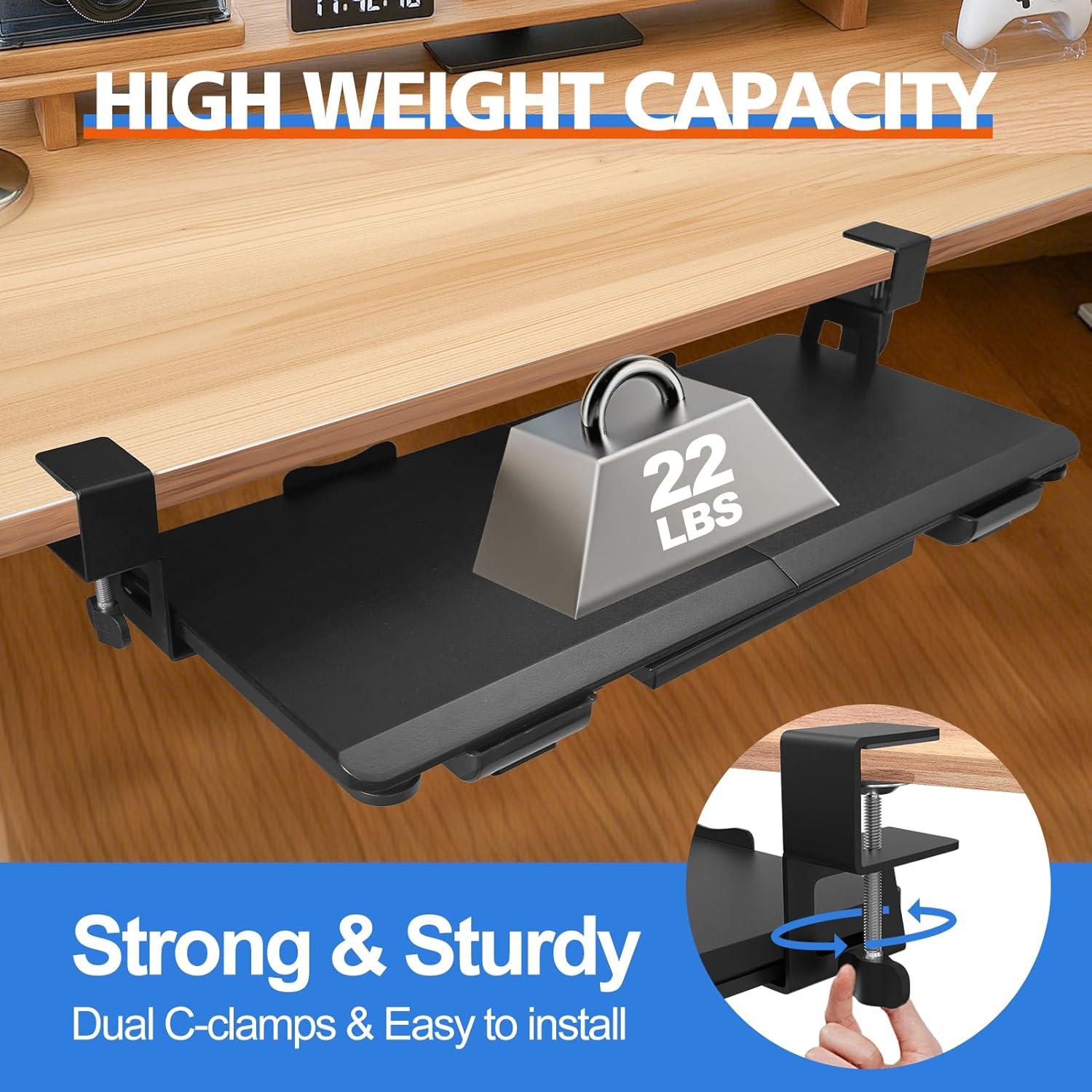 Bandeja de Teclado Deslizante OUKMIC 68.6x30.5cm con Cajón