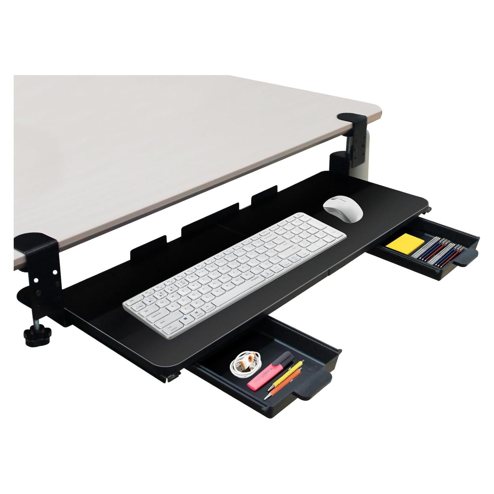 Bandeja de Teclado Extraíble GISGOO Negra 67.3x24.1 cm