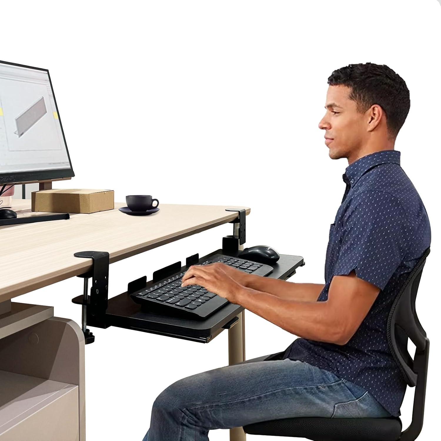 Bandeja de Teclado Extraíble GISGOO Negra 67.3x24.1 cm