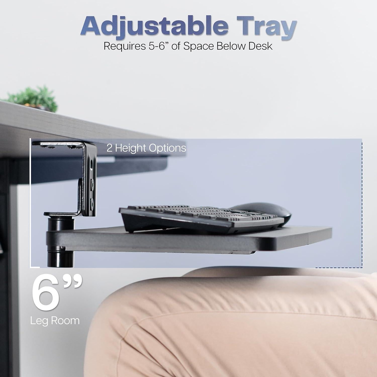 Bandeja de Teclado y Ratón VIVO MOUNT-KB01B 62.5x25.1cm