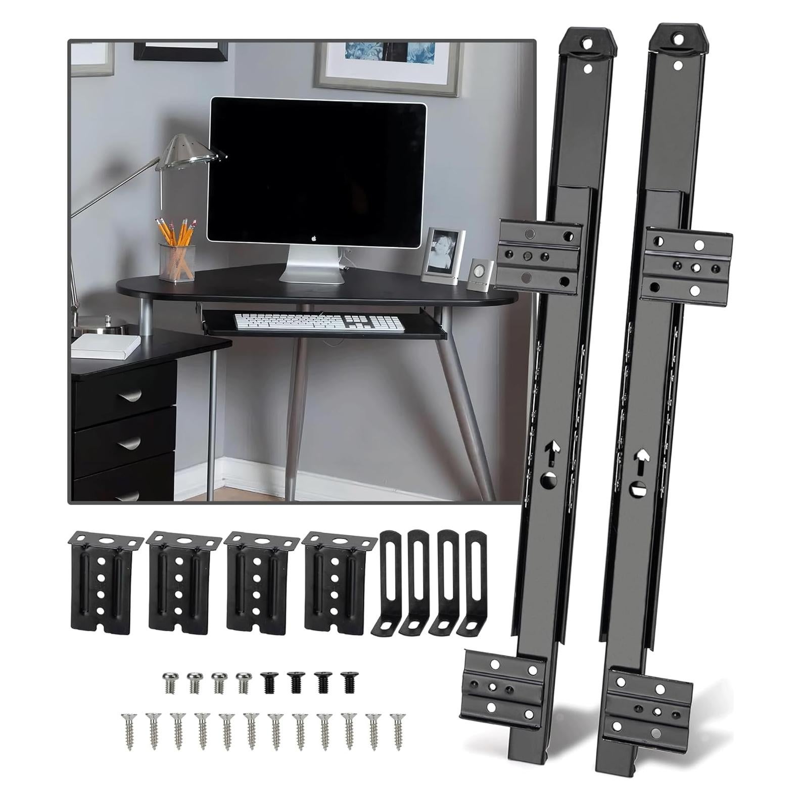 Deslizadores de teclado TRIPLE DEER 35.56 cm con soporte ajustable