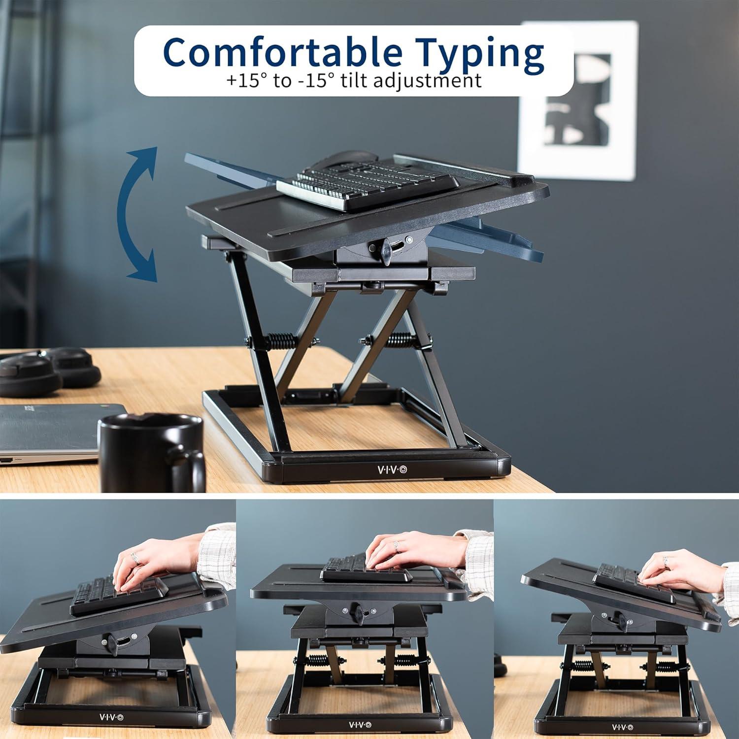 Elevador de Teclado Ergonómico VIVO TKR1 Ajustable 76 cm