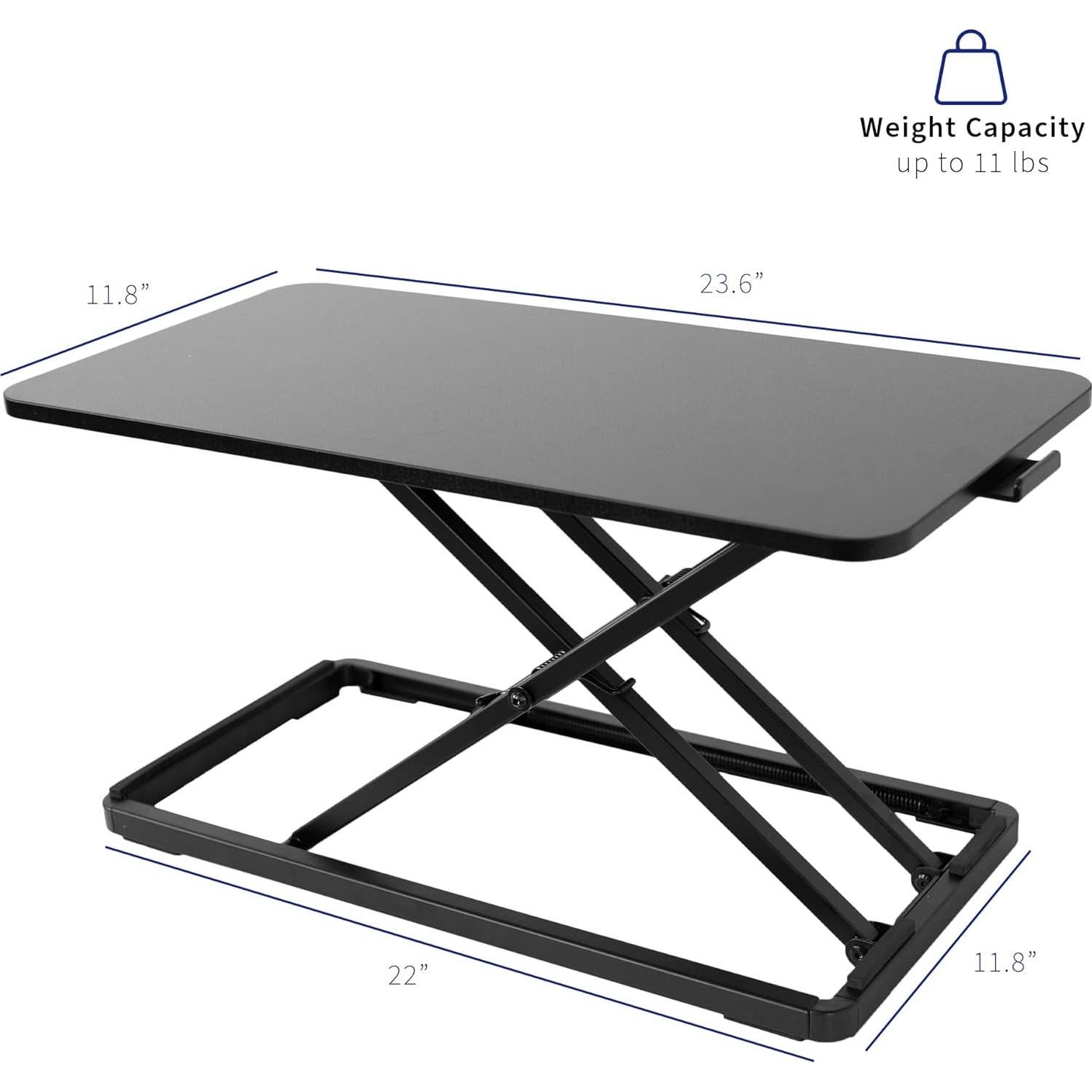 Elevador de Teclado Ergonómico VIVO 60x30 cm Ajustable Negro