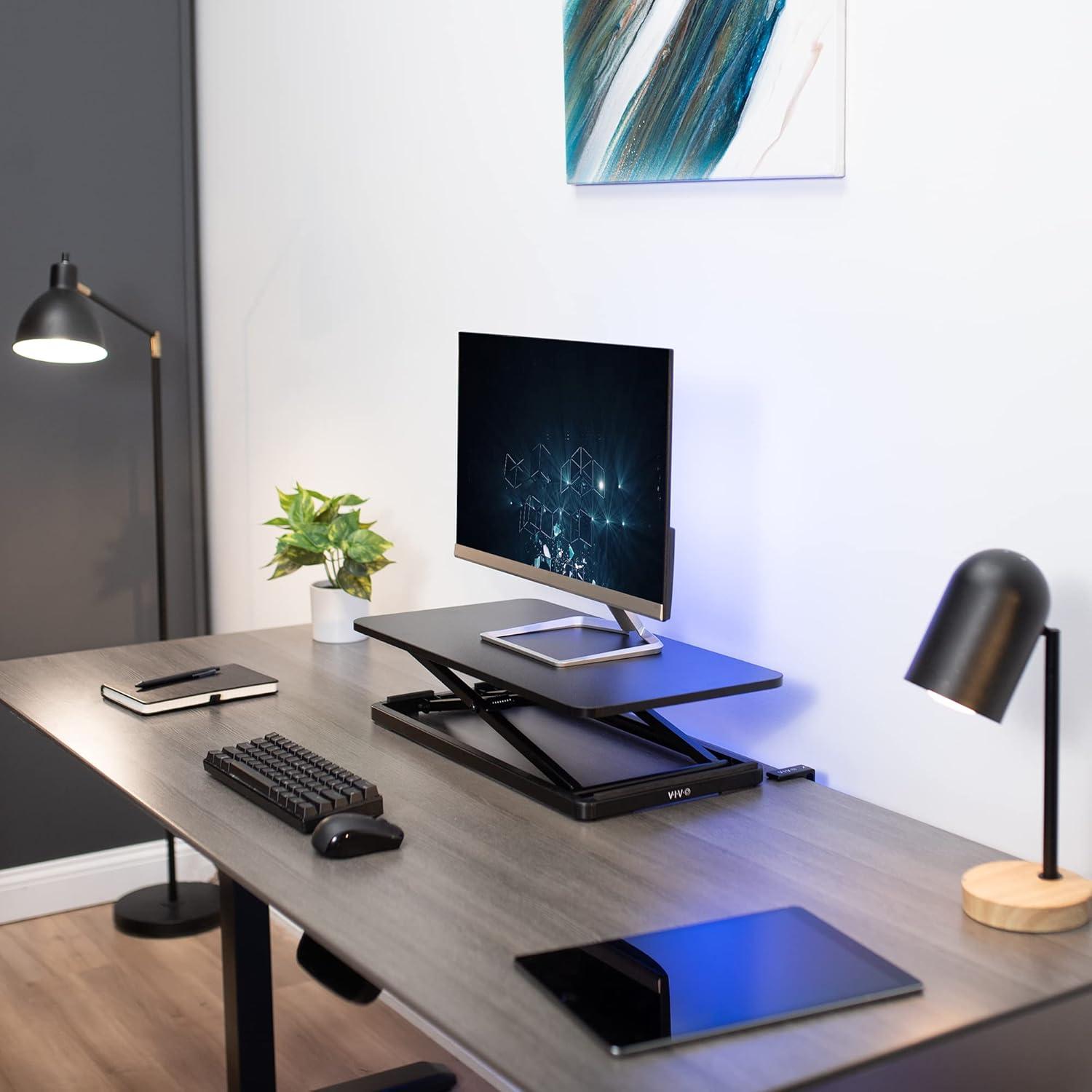 Elevador de Teclado Ergonómico VIVO 60x30 cm Ajustable Negro