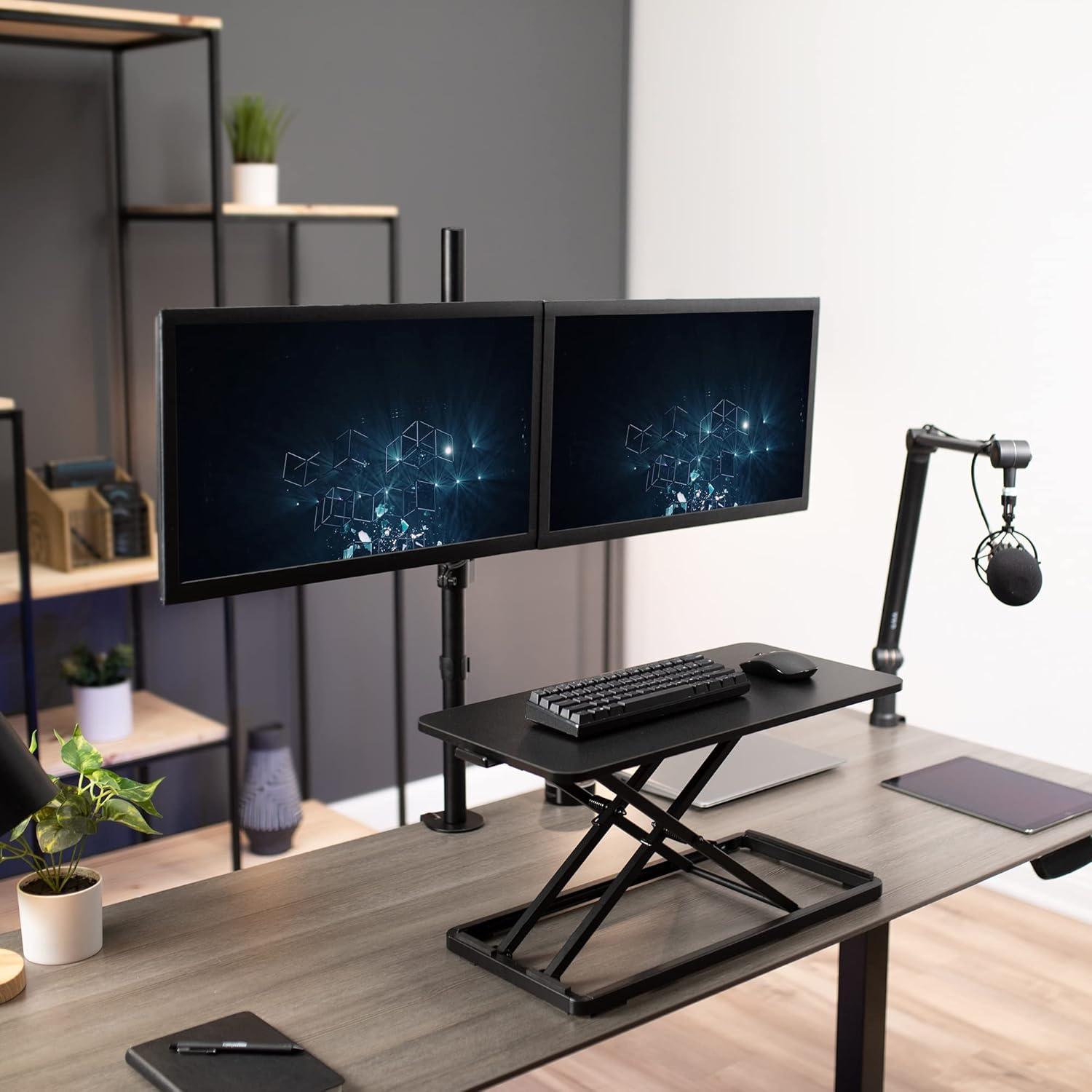 Elevador de Teclado Ergonómico VIVO 60x30 cm Ajustable Negro