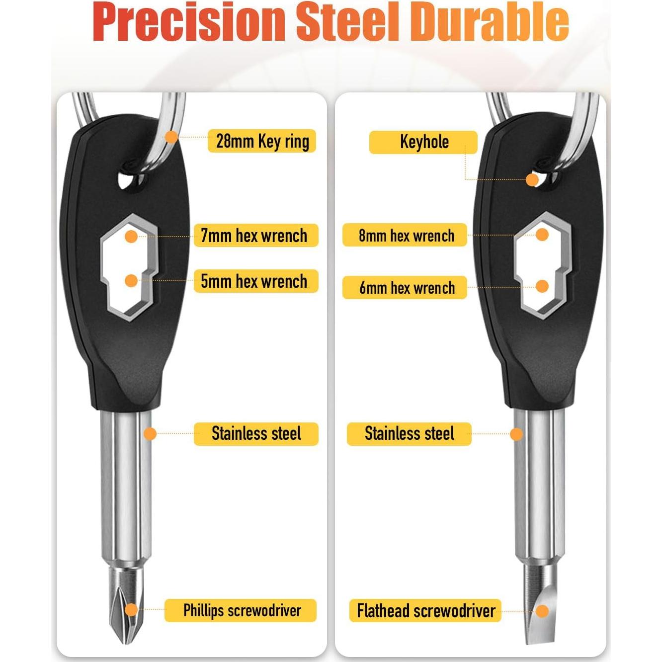 Destornillador de Llavero 6 en 1 Poswlto - Compacto y Portátil