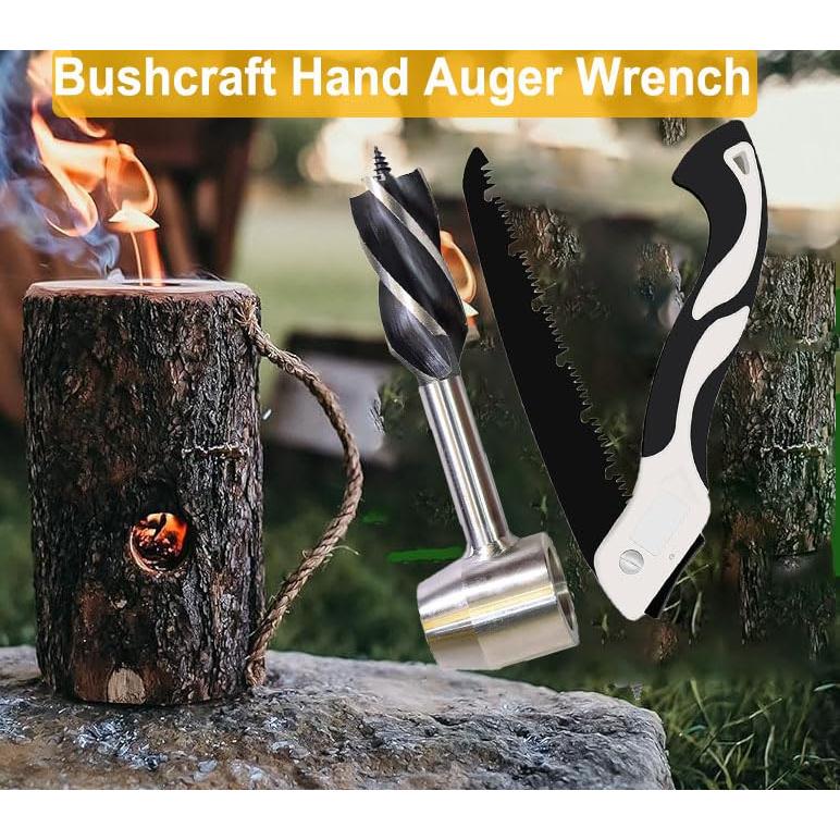 Kit de Supervivencia Bushcraft FLOWERTEEN con Auger y Sierra Plegable