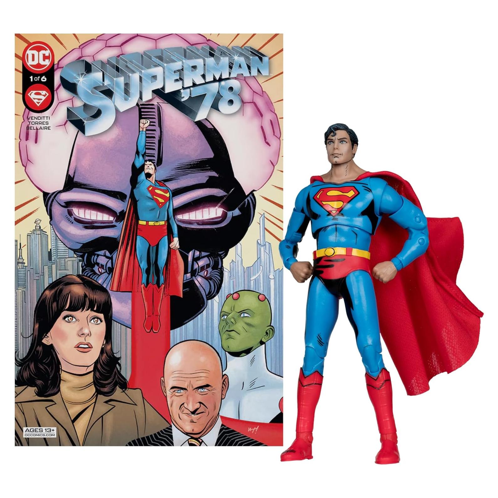 McFarlane Toys - DC Direct Page Punchers Superman (Superman '78) 7in Figure with Comic