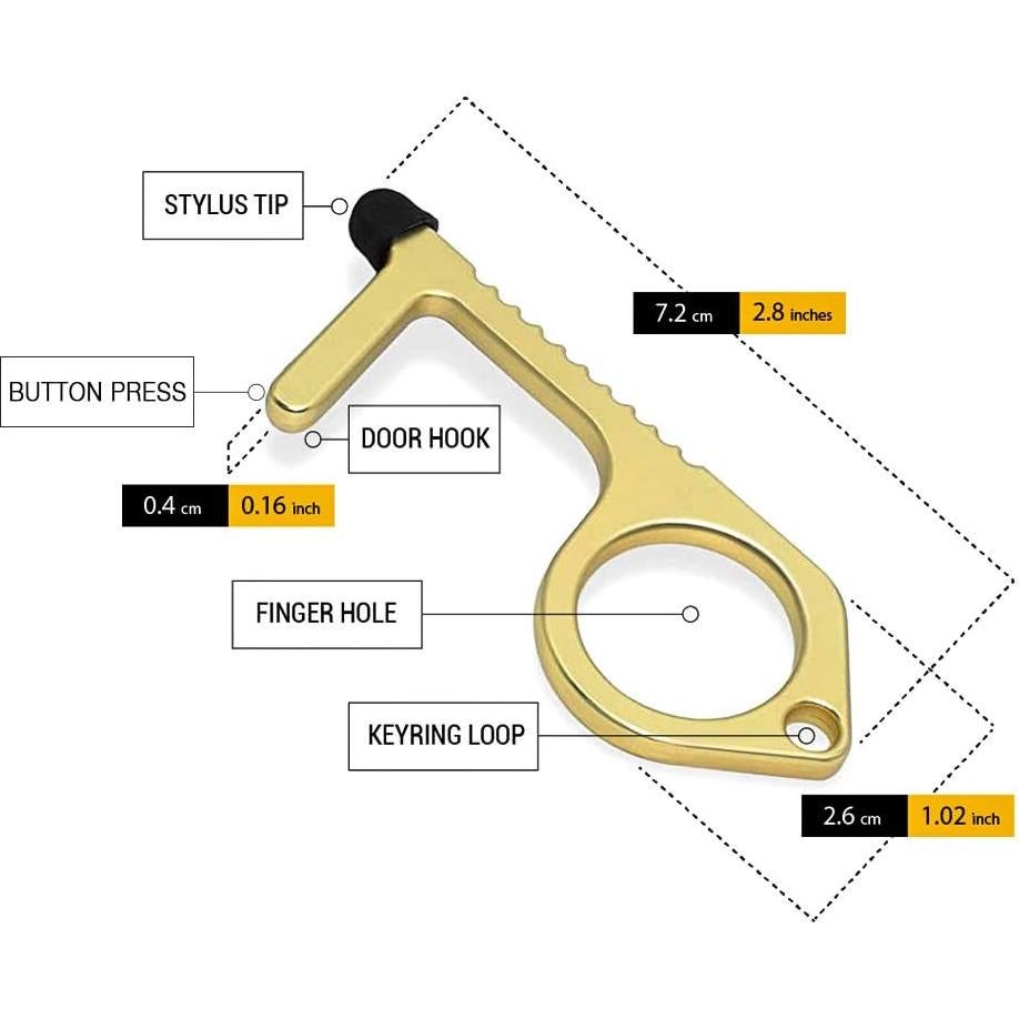 Abridor de Puerta de Llavero Mobi Lock de Latón - 3 Piezas