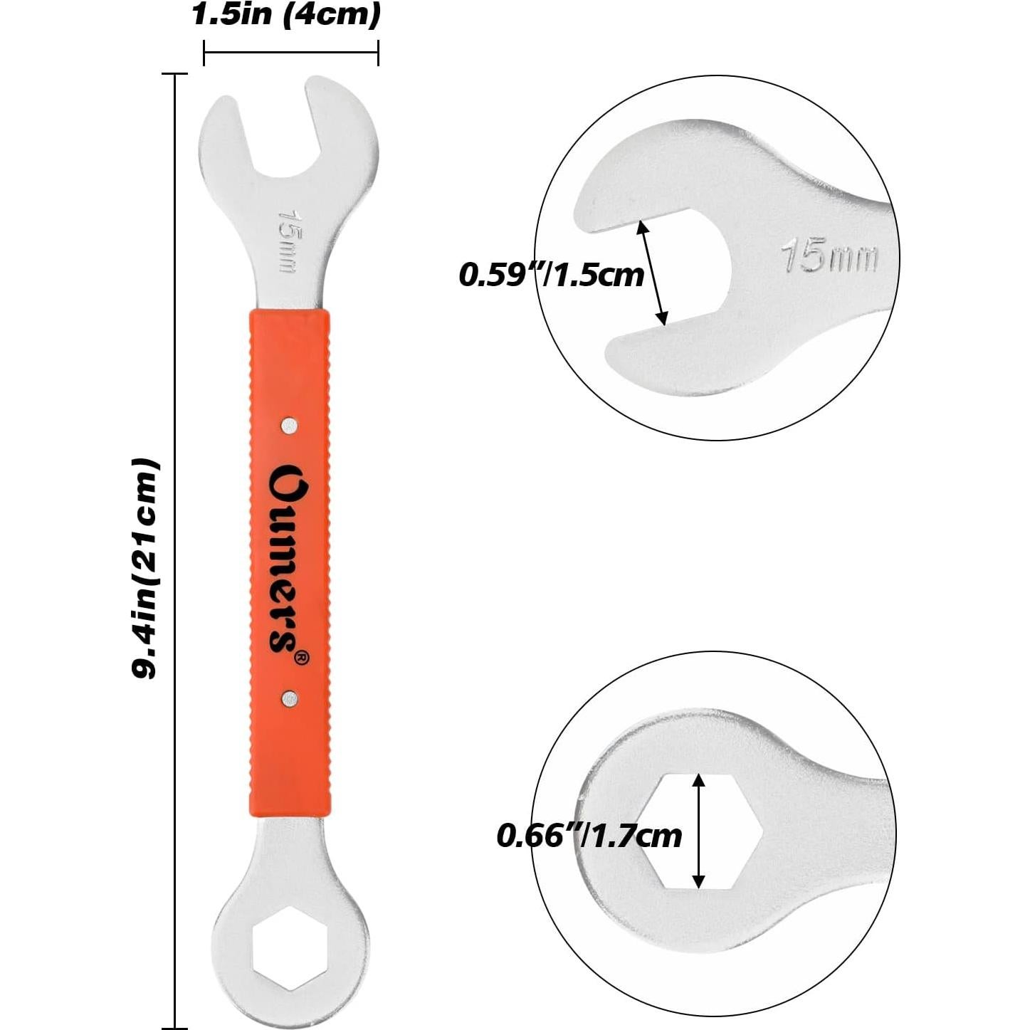 Juego de Herramientas para Eje de Bicicleta Oumers - 15mm, 16mm