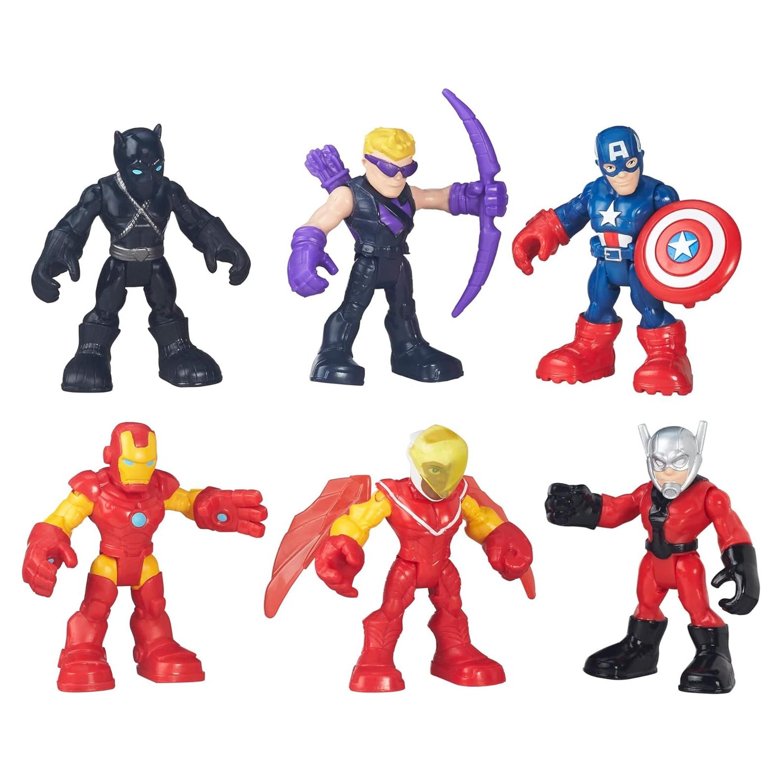 Figura de Acción Marvel Capitán América Super Escuadrón 6 Piezas