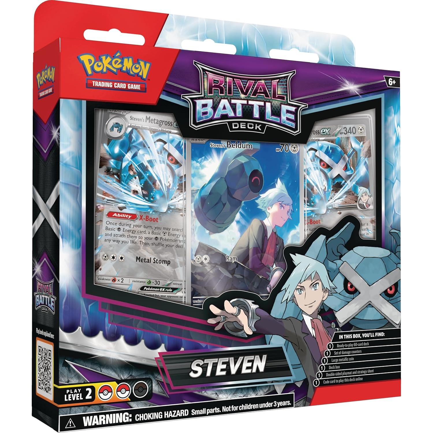 Mazo de Cartas Pokémon TCG Rival Battle Deck Steven 60 cartas
