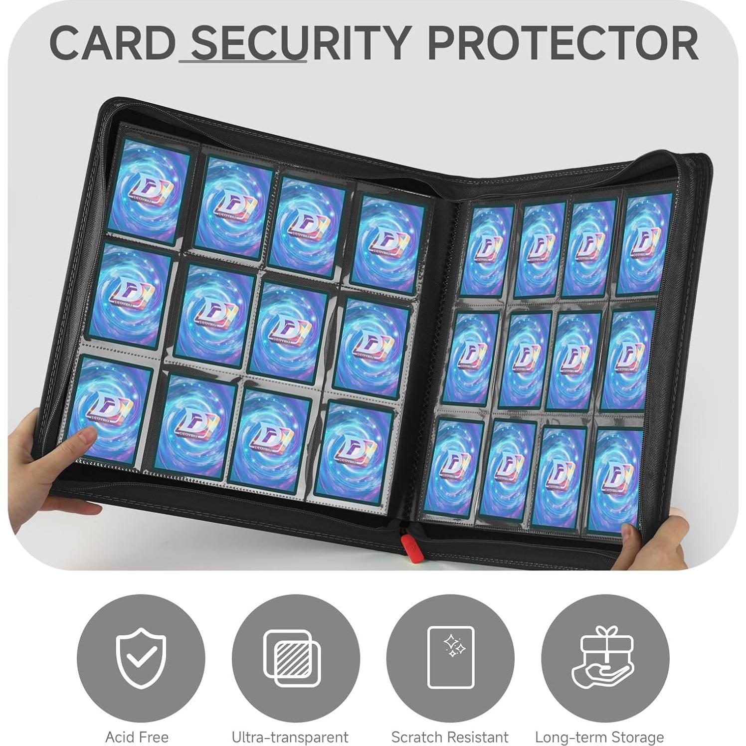 Carpeta de Cartas Deoyibu 12 Bolsillos Negra 720 Cartas