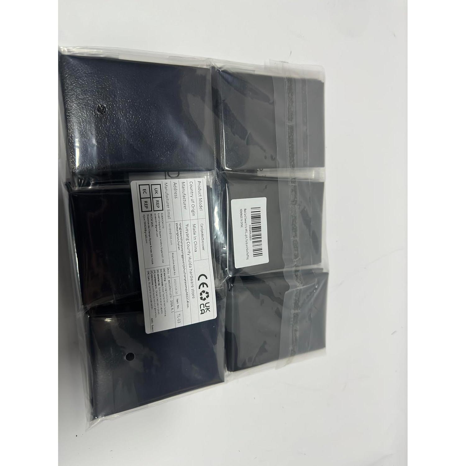 Mangas Negras para Cartas TiopLior 300 Unidades 66x91mm