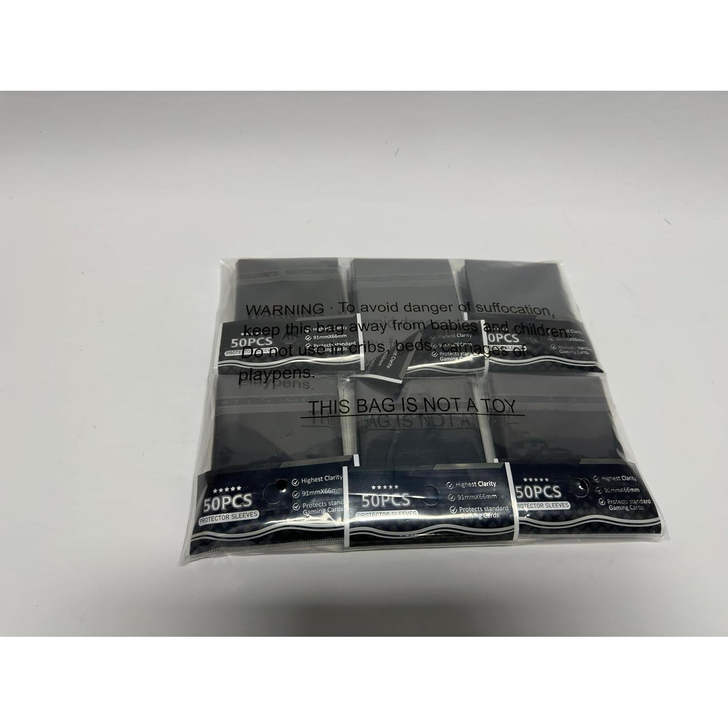 Mangas Negras para Cartas TiopLior 300 Unidades 66x91mm