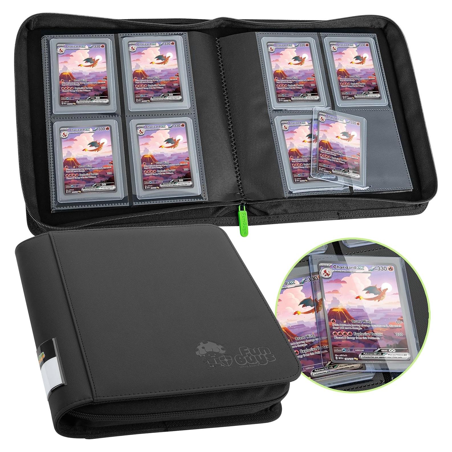 Carpeta Toploader FunGuys 128 Cartas 4 Bolsillos Negra