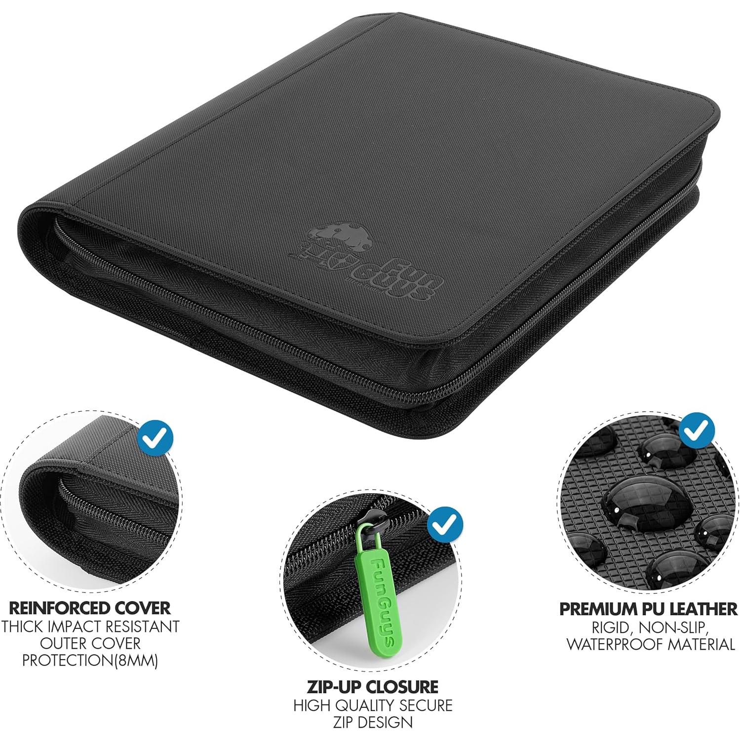 Carpeta Toploader FunGuys 128 Cartas 4 Bolsillos Negra