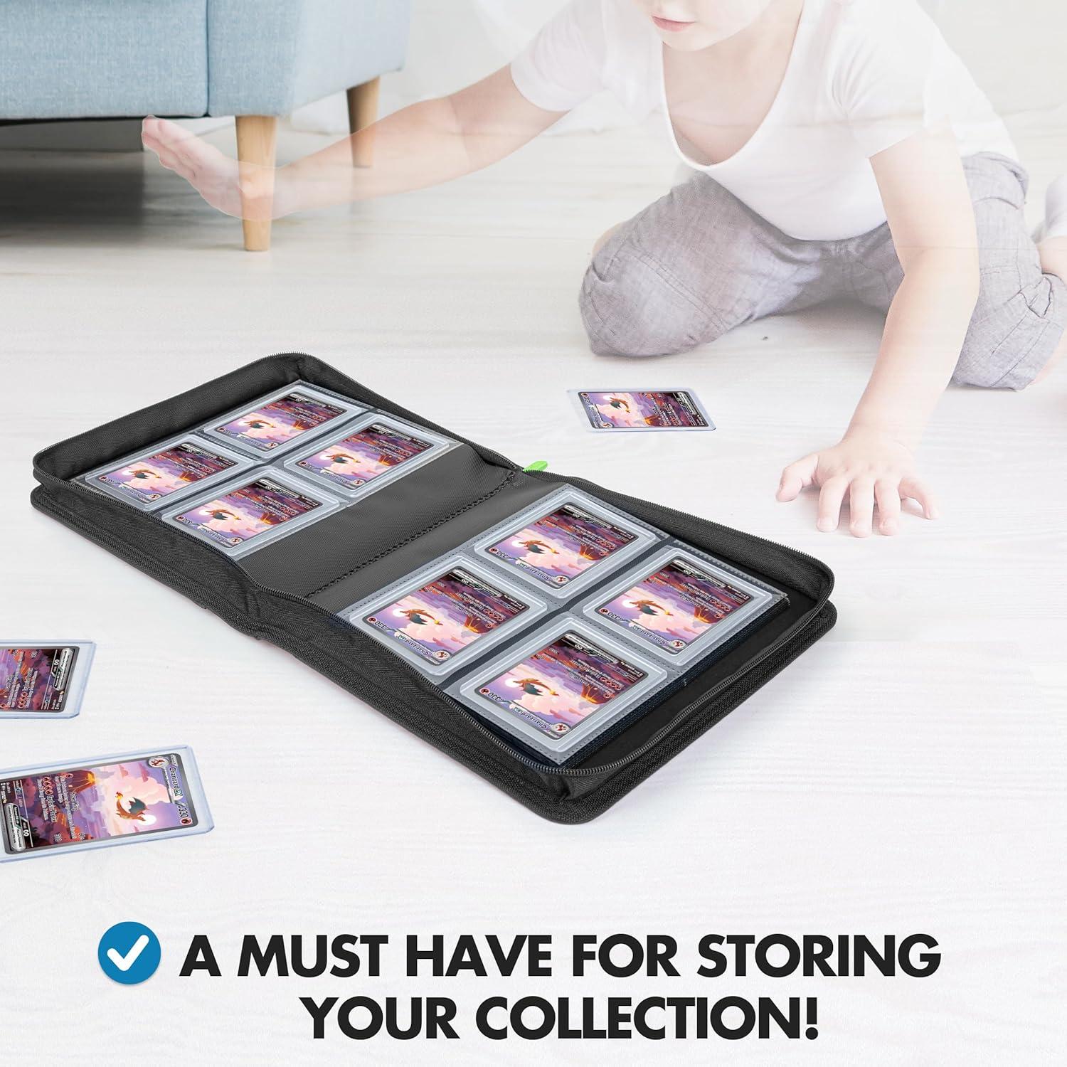 Carpeta Toploader FunGuys 128 Cartas 4 Bolsillos Negra