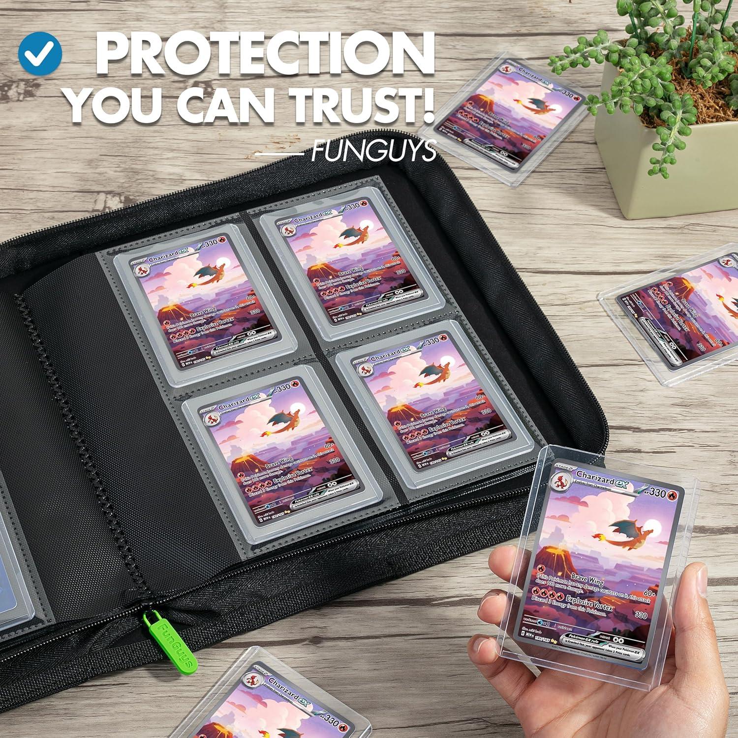 Carpeta Toploader FunGuys 128 Cartas 4 Bolsillos Negra