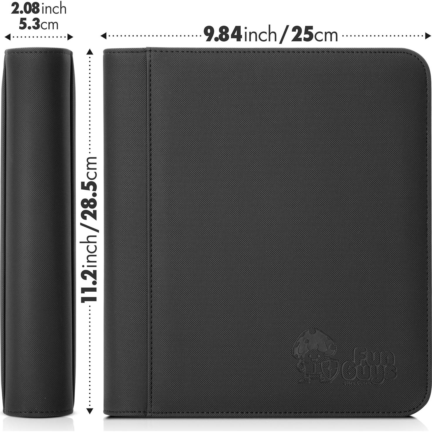 Carpeta Toploader FunGuys 128 Cartas 4 Bolsillos Negra