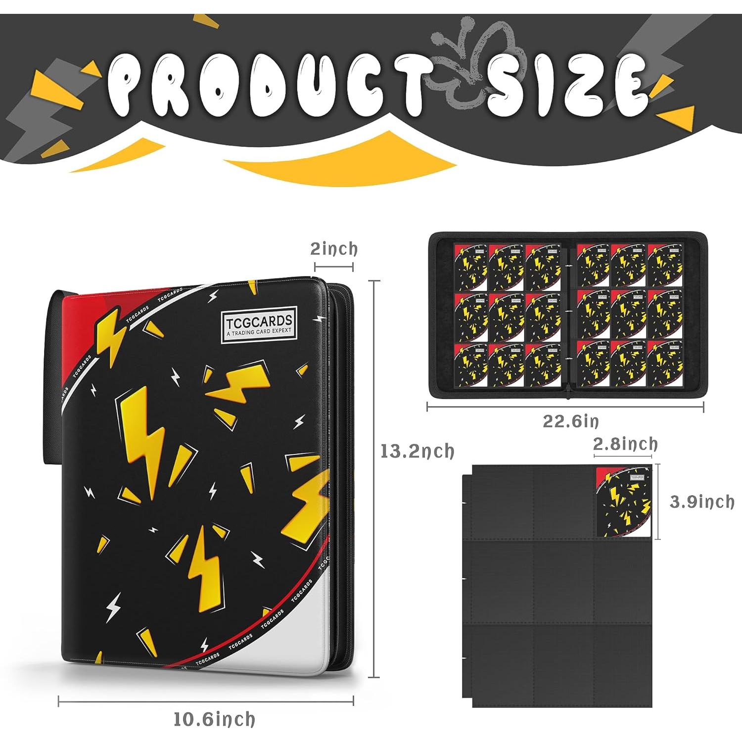 Carpeta de Cartas de Comercio Yifan 9 Bolsillos Negra