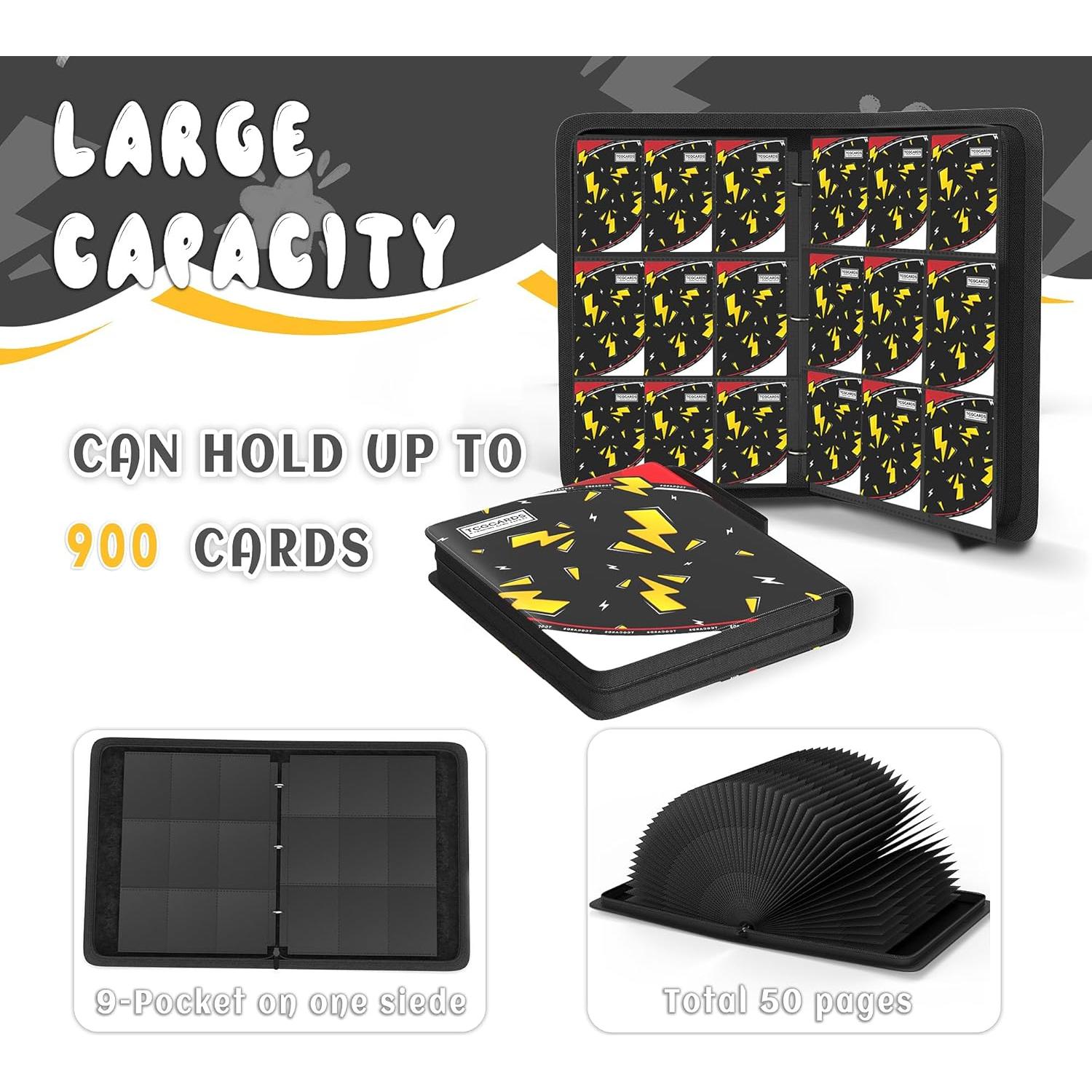 Carpeta de Cartas de Comercio Yifan 9 Bolsillos Negra