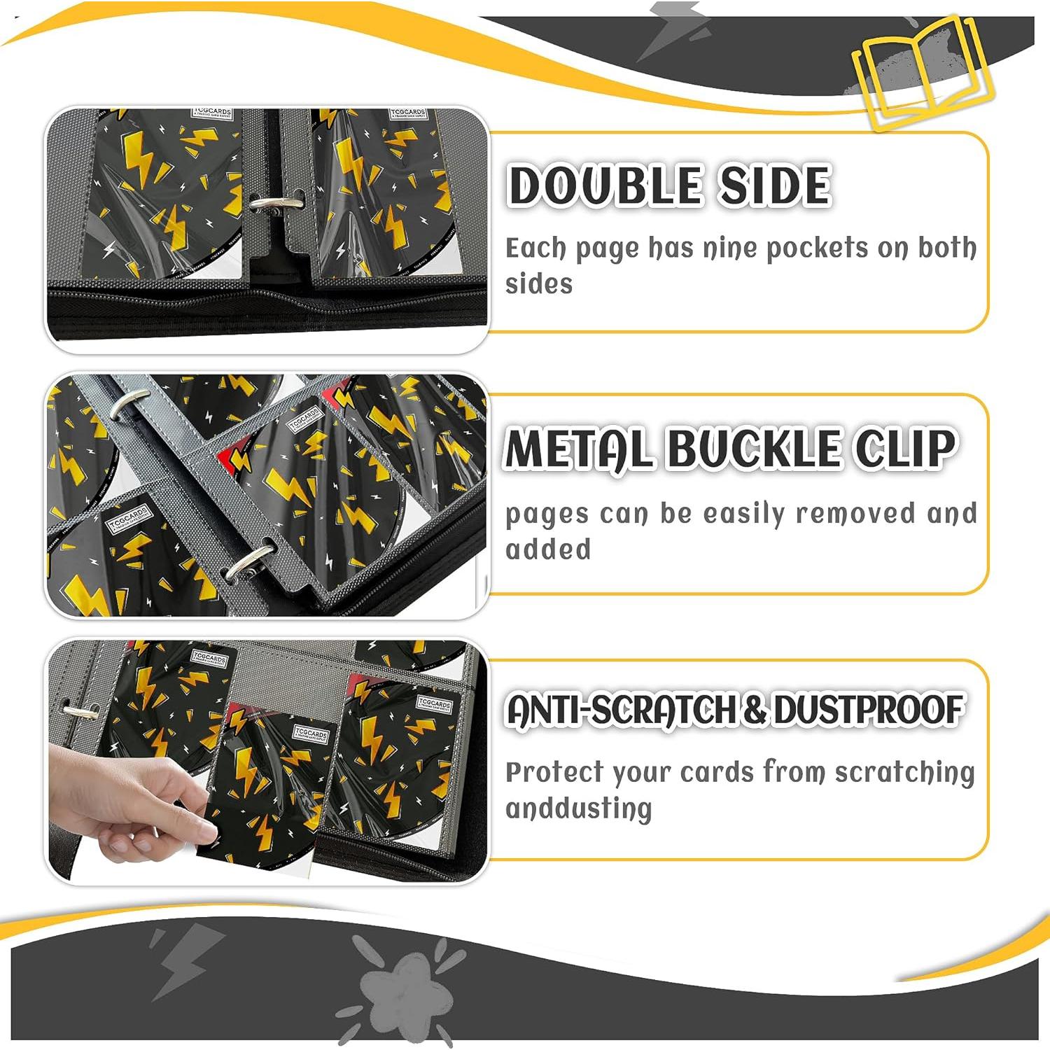 Carpeta de Cartas de Comercio Yifan 9 Bolsillos Negra