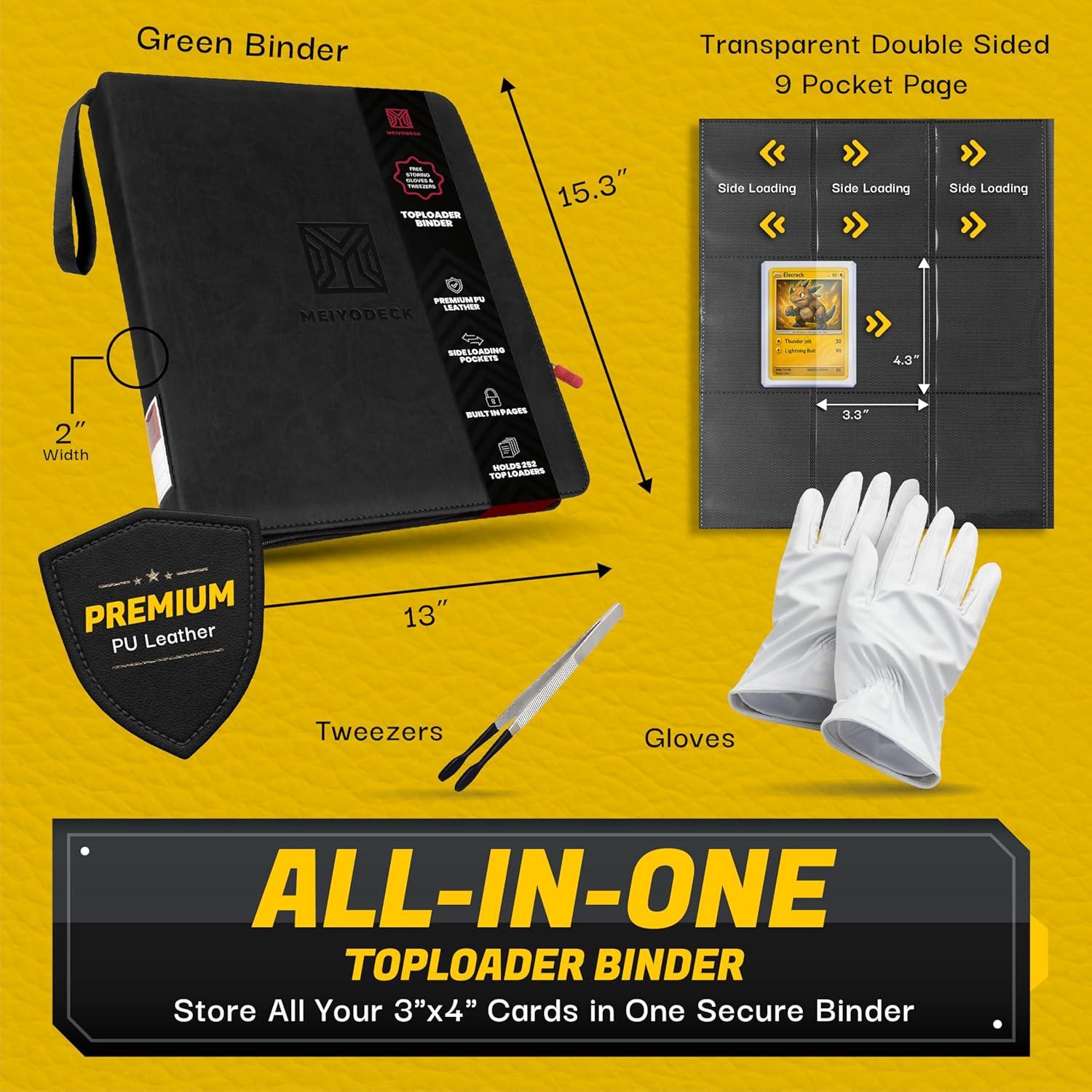 Carpeta Toploader Meiyodeck para 252 Cartas - Negro