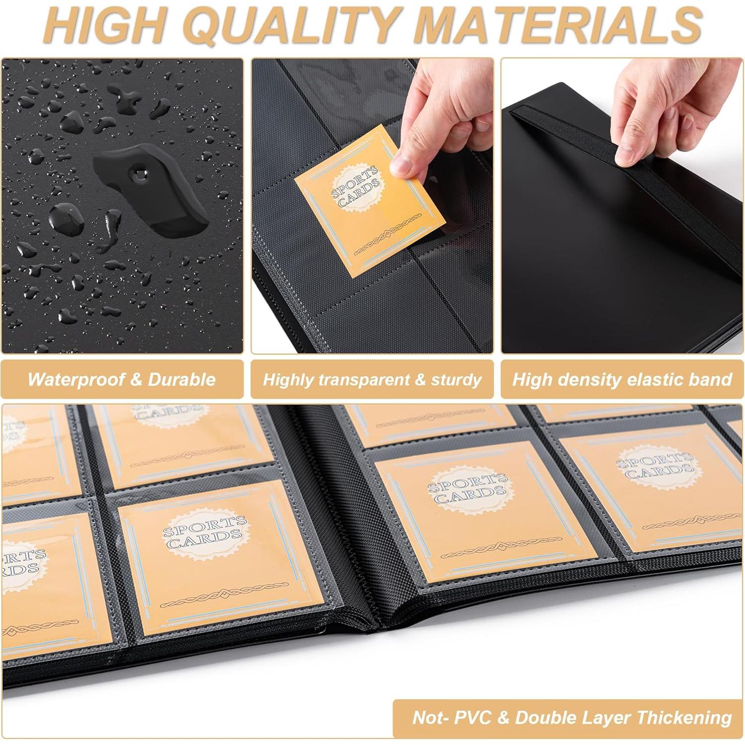 Carpeta de Cartas 9 Bolsillos BOOMIBOO para 360 Cartas - Negro