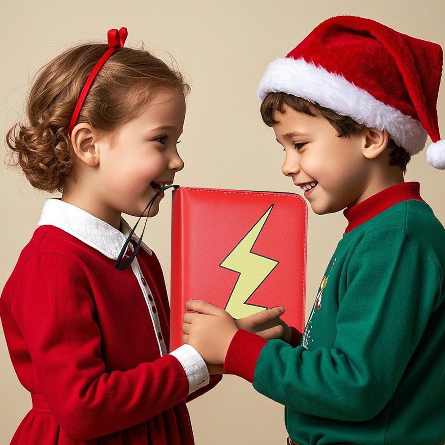 Álbum de Tarjetas Coleccionables FootJKYX 400 Bolsillos PU Rojo Blanco