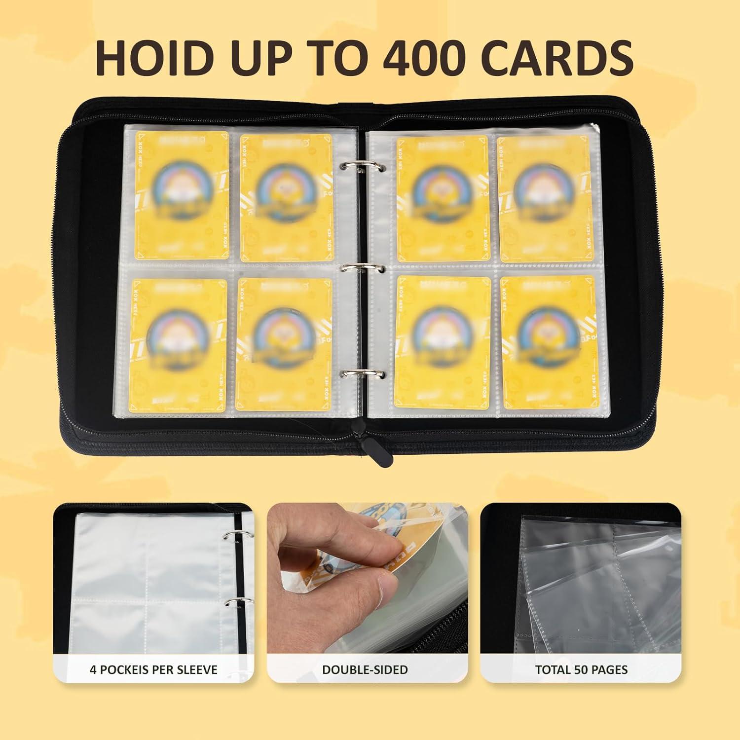Álbum KKTROVE para Cartas Coleccionables 400 Bolsillos Impermeable