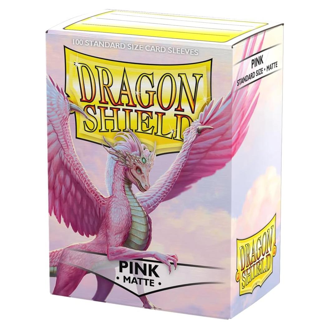 Fundas de cartas Dragon Shield mate rosa 100 CT - TCG estándar