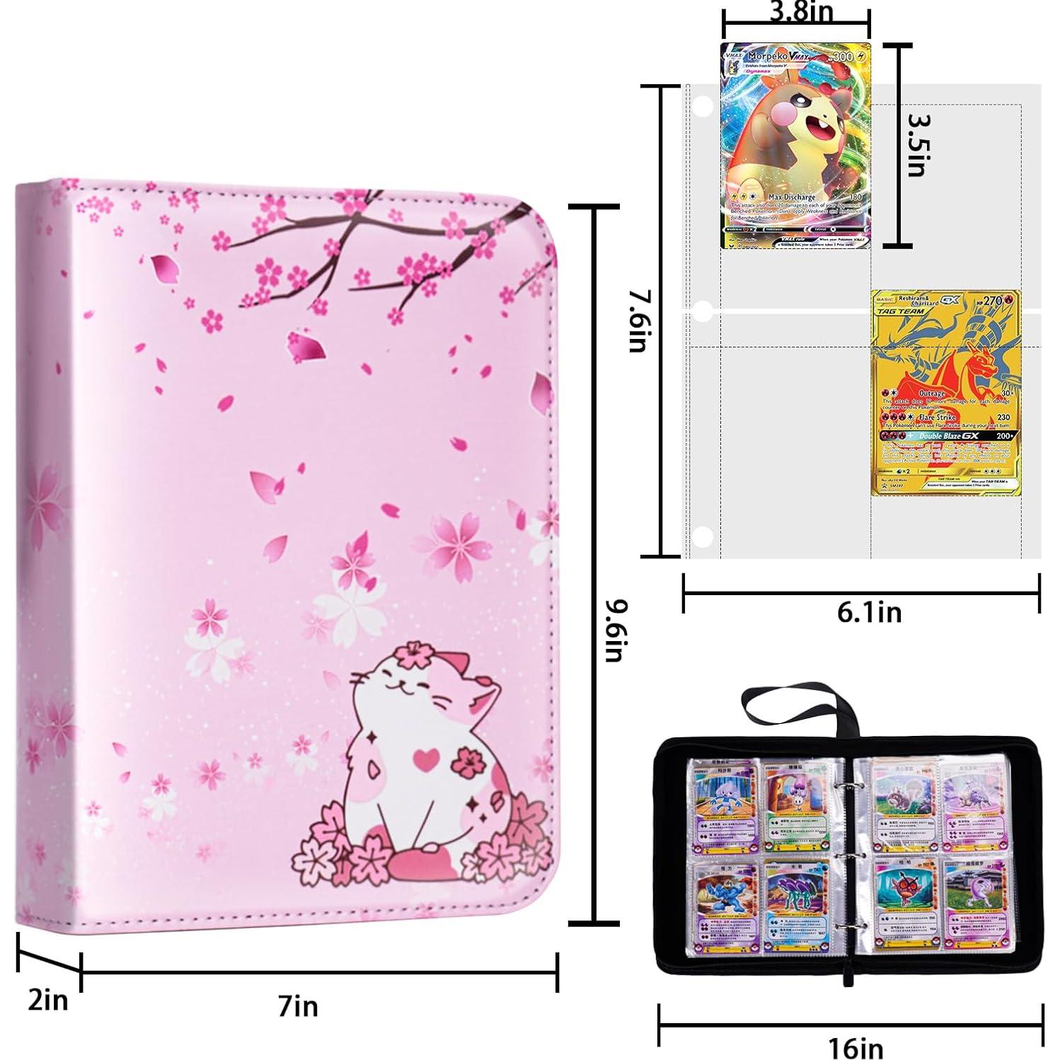 Carpeta de Cartas CLOKORIA Gato Sakura 440 Páginas 4 Bolsillos