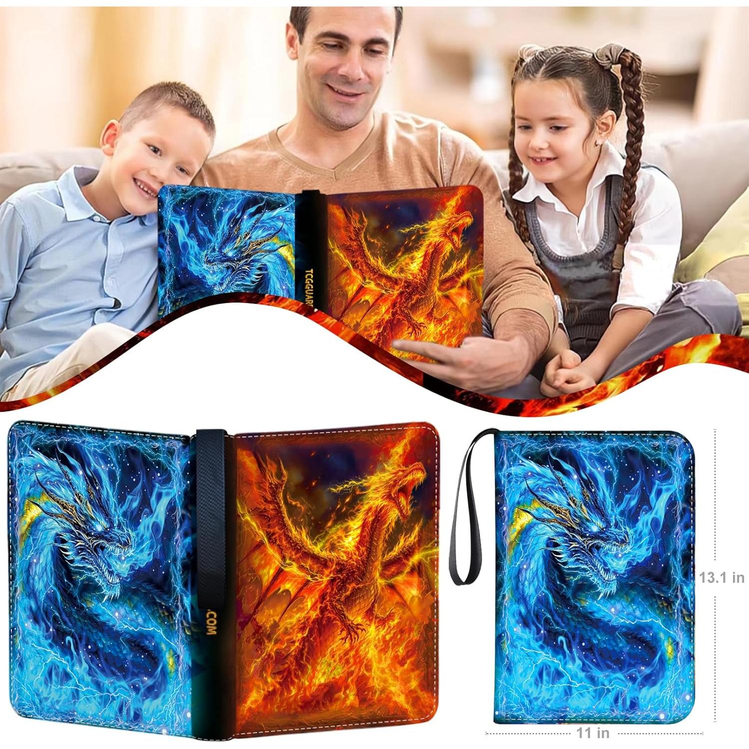 Carpeta de Cartas MYTCG 1008 Bolsillos Impermeable 3 Anillos