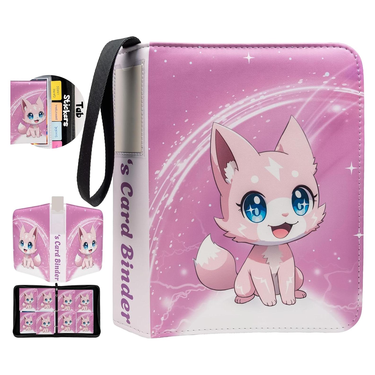 Álbum de Cartas Rosa Copperloom 440 Bolsillos con Pegatinas