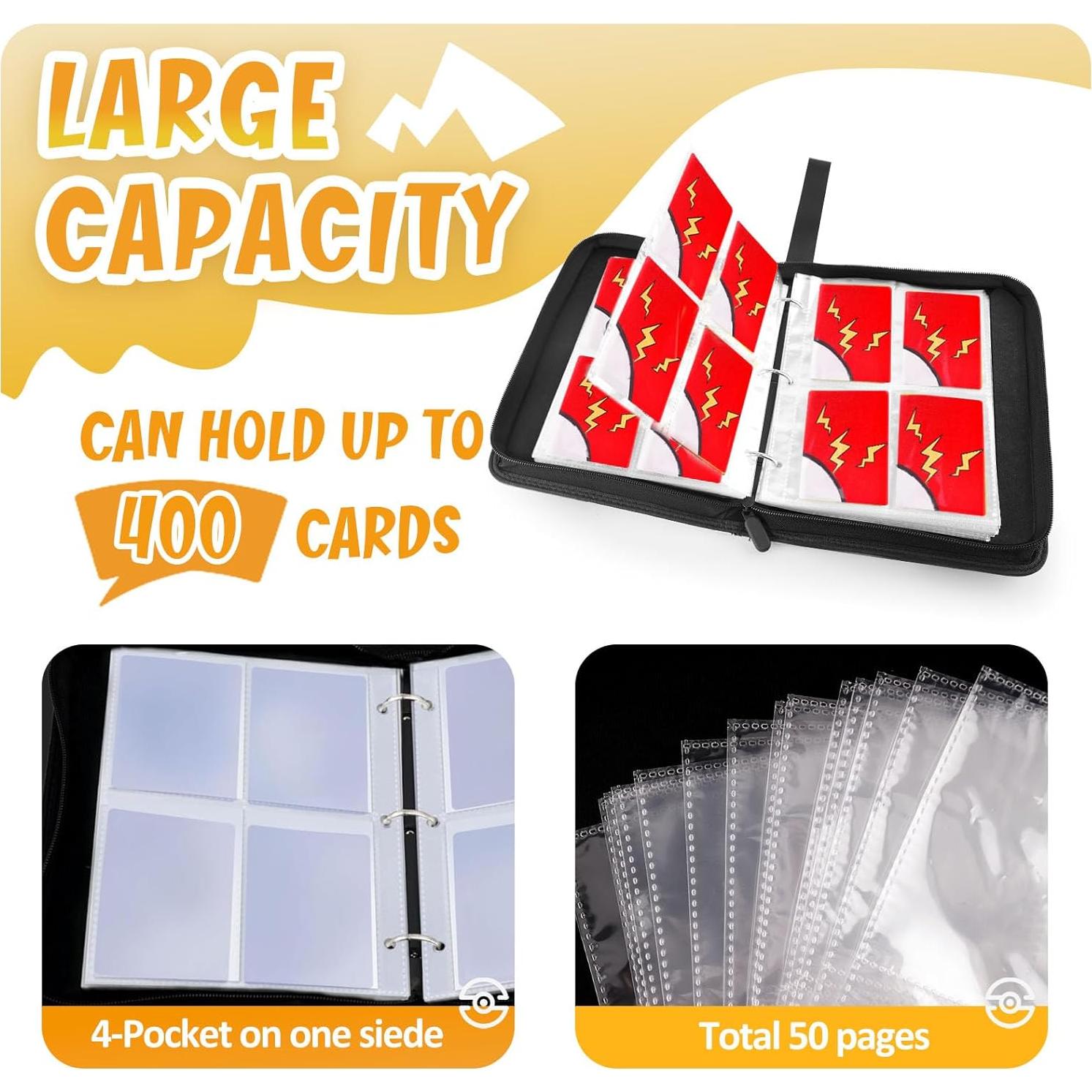 Carpeta de Tarjetas GOROMA 400 Bolsillos Rojo 50 Páginas