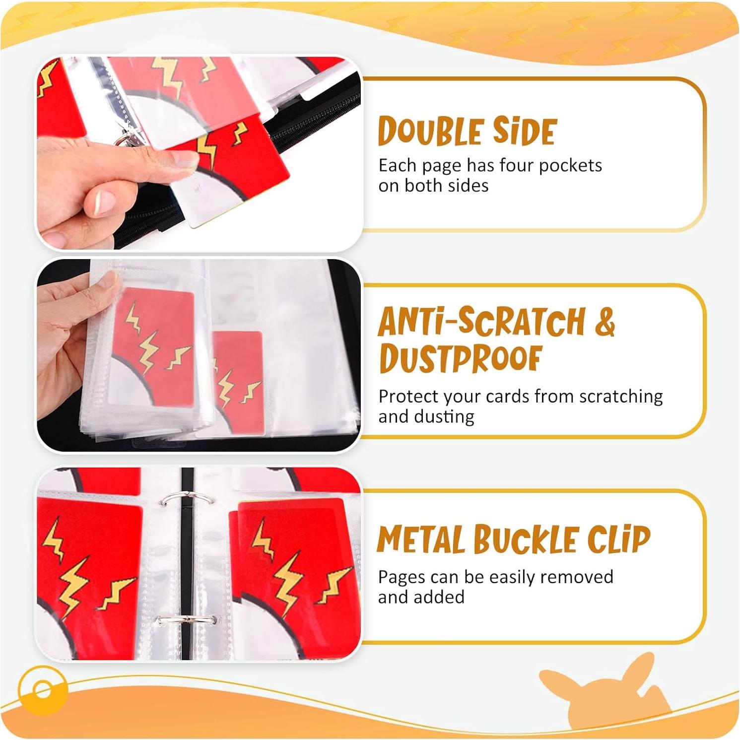 Carpeta de Tarjetas GOROMA 400 Bolsillos Rojo 50 Páginas