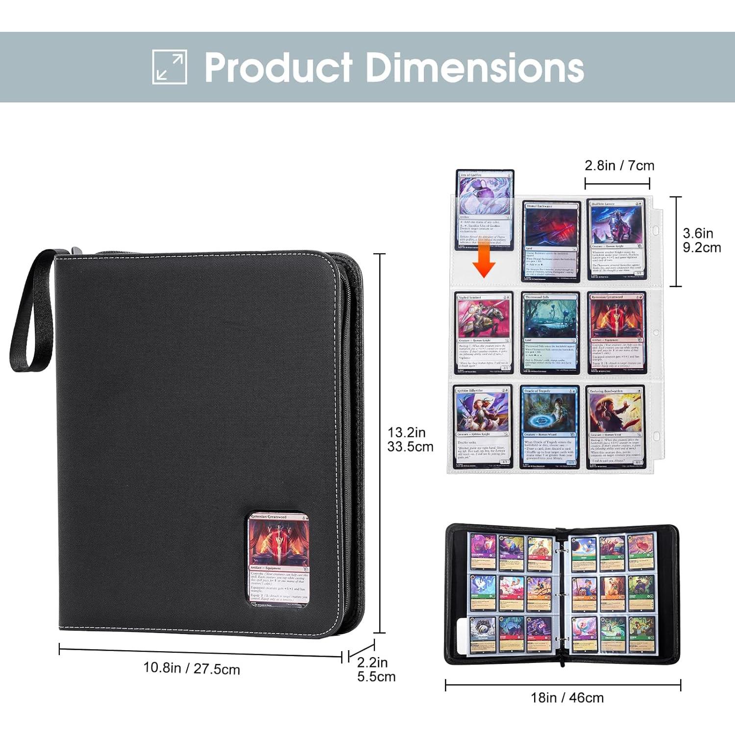 Álbum de Tarjetas ProCase 900 Bolsillos Negro 50 Fundas