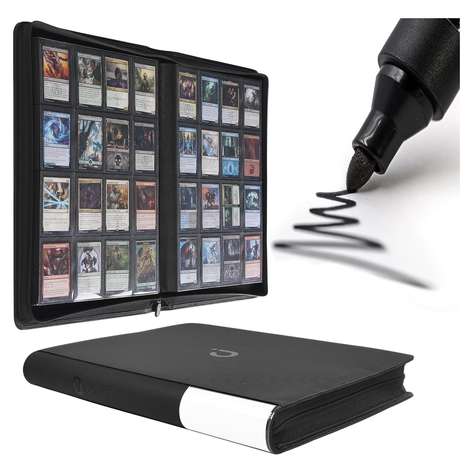 Carpeta para Tarjetas D DACCKIT 16 Bolsillos 1024 Tarjetas Negra