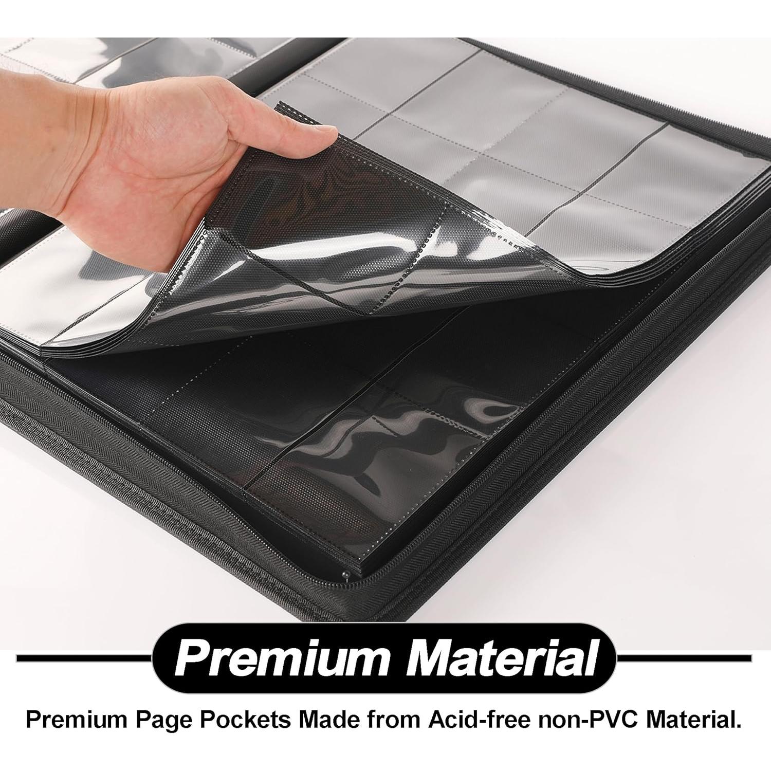 Carpeta para Tarjetas D DACCKIT 16 Bolsillos 1024 Tarjetas Negra