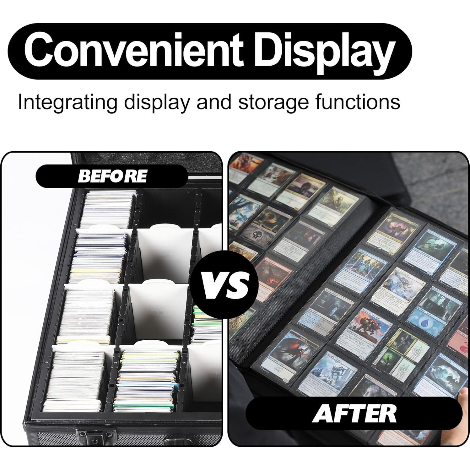 Carpeta para Tarjetas D DACCKIT 16 Bolsillos 1024 Tarjetas Negra