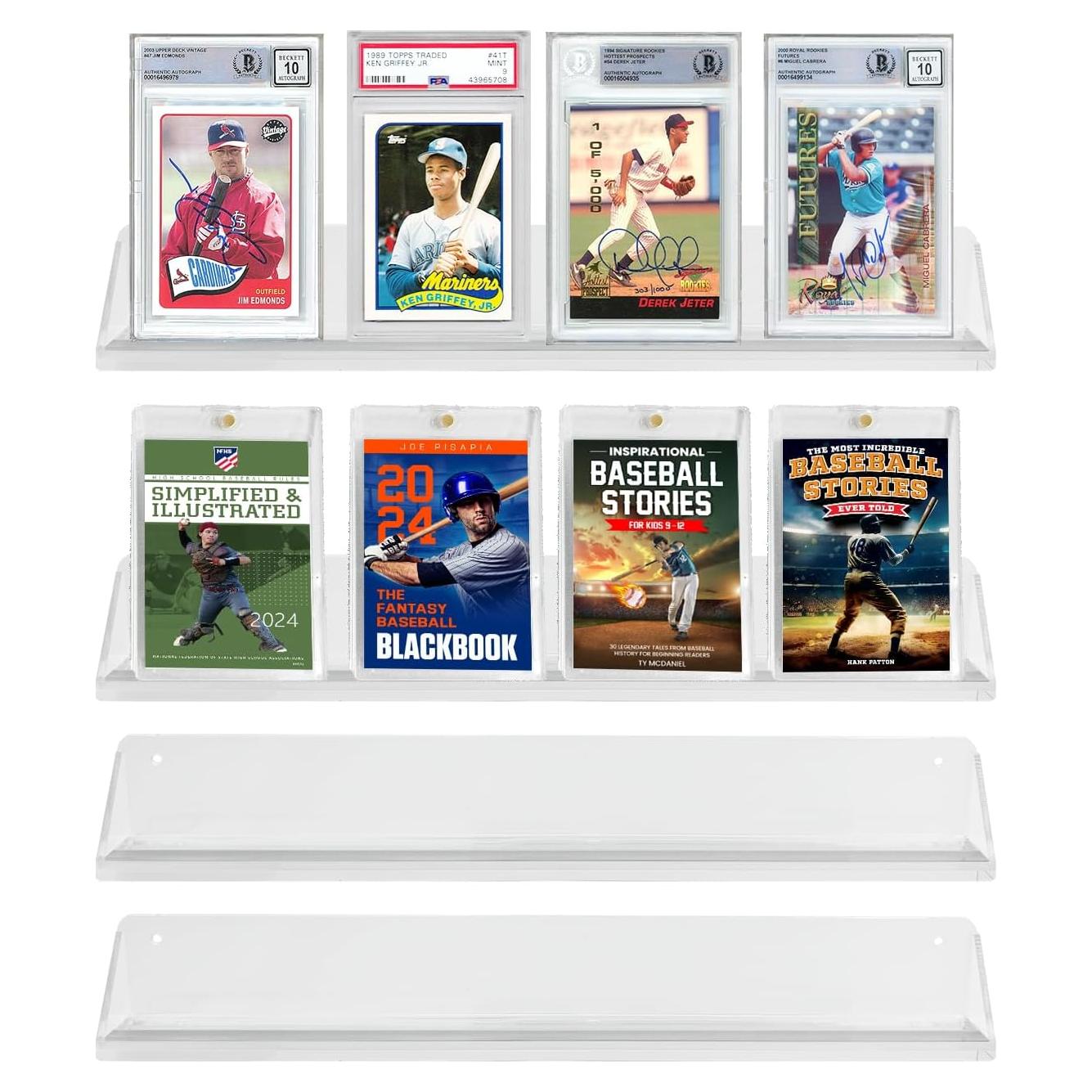 Soporte de Exhibición de Tarjetas de Acrílico 4pcs - Montaje en Pared