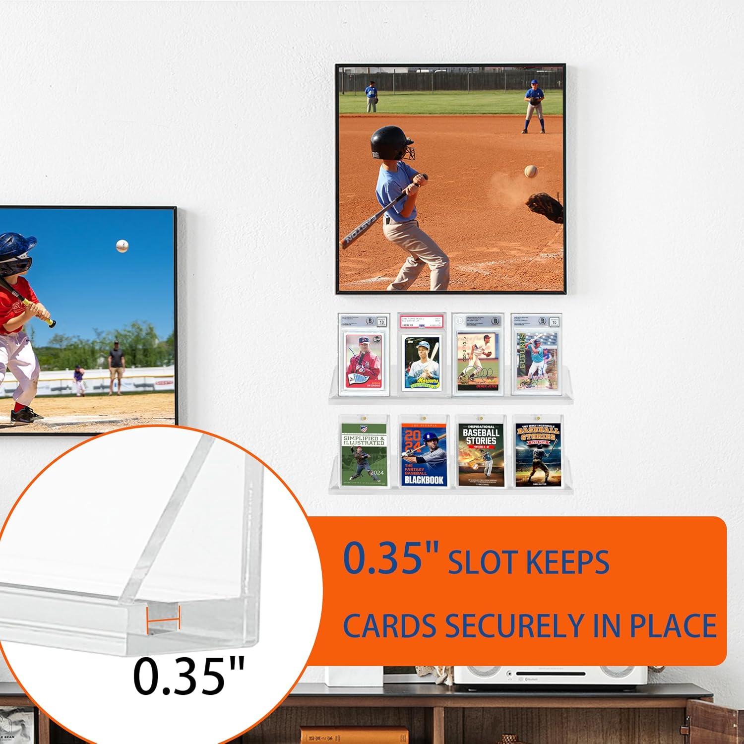 Soporte de Exhibición de Tarjetas de Acrílico 4pcs - Montaje en Pared