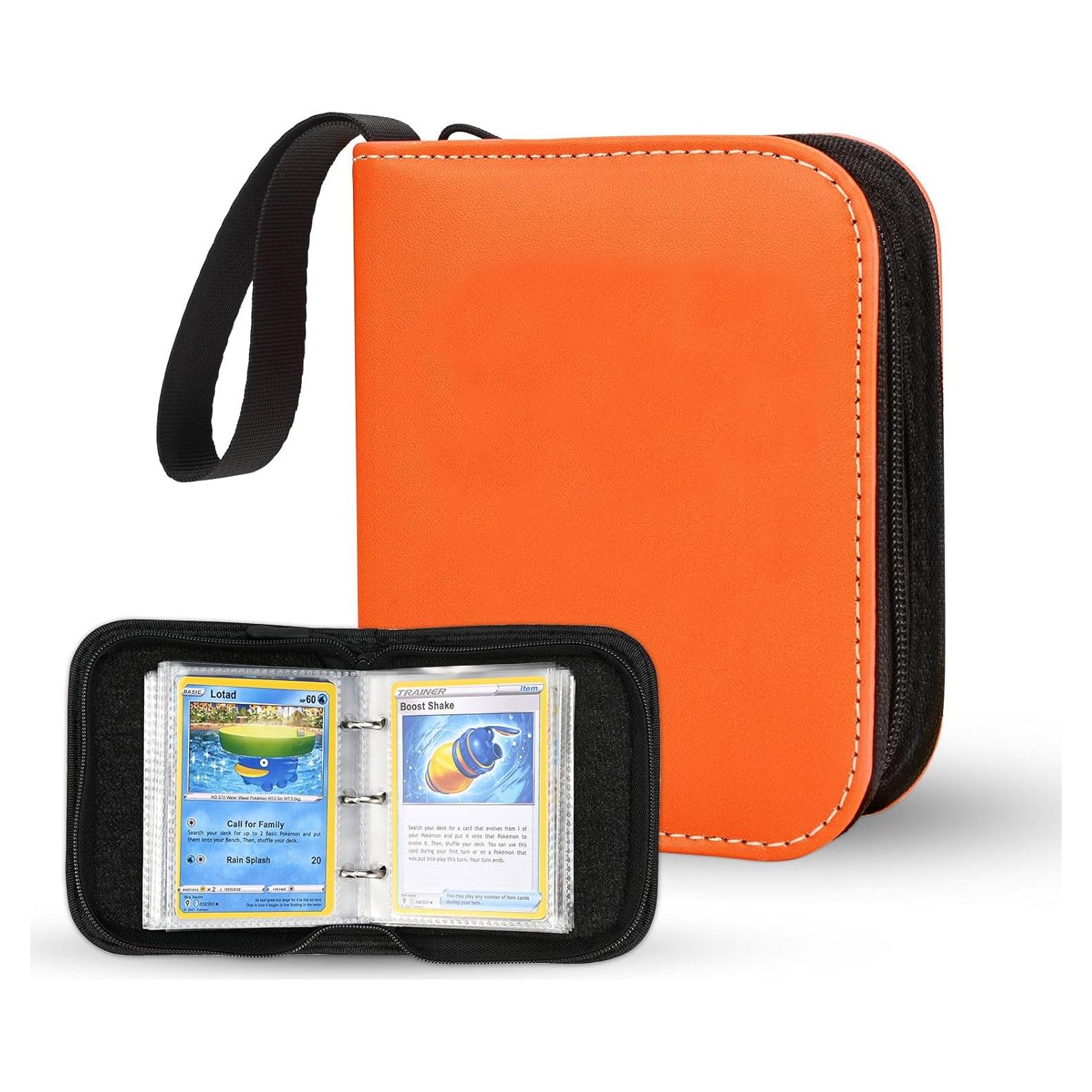 Carpeta de Cartas TCG LINKINBOT Naranja 80 Cartas 40 Páginas