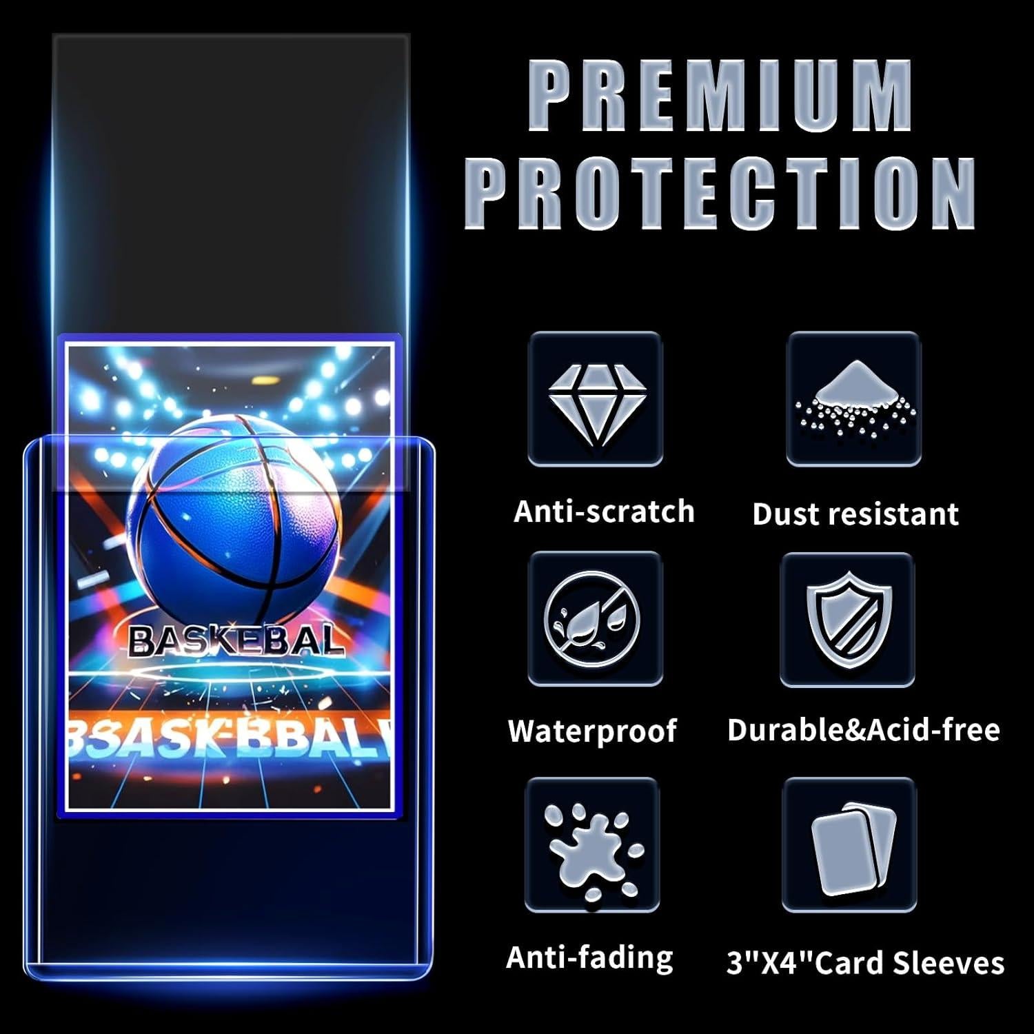 200 Fundas para Cartas TRUGQ - 100 Duras y 100 Blandas