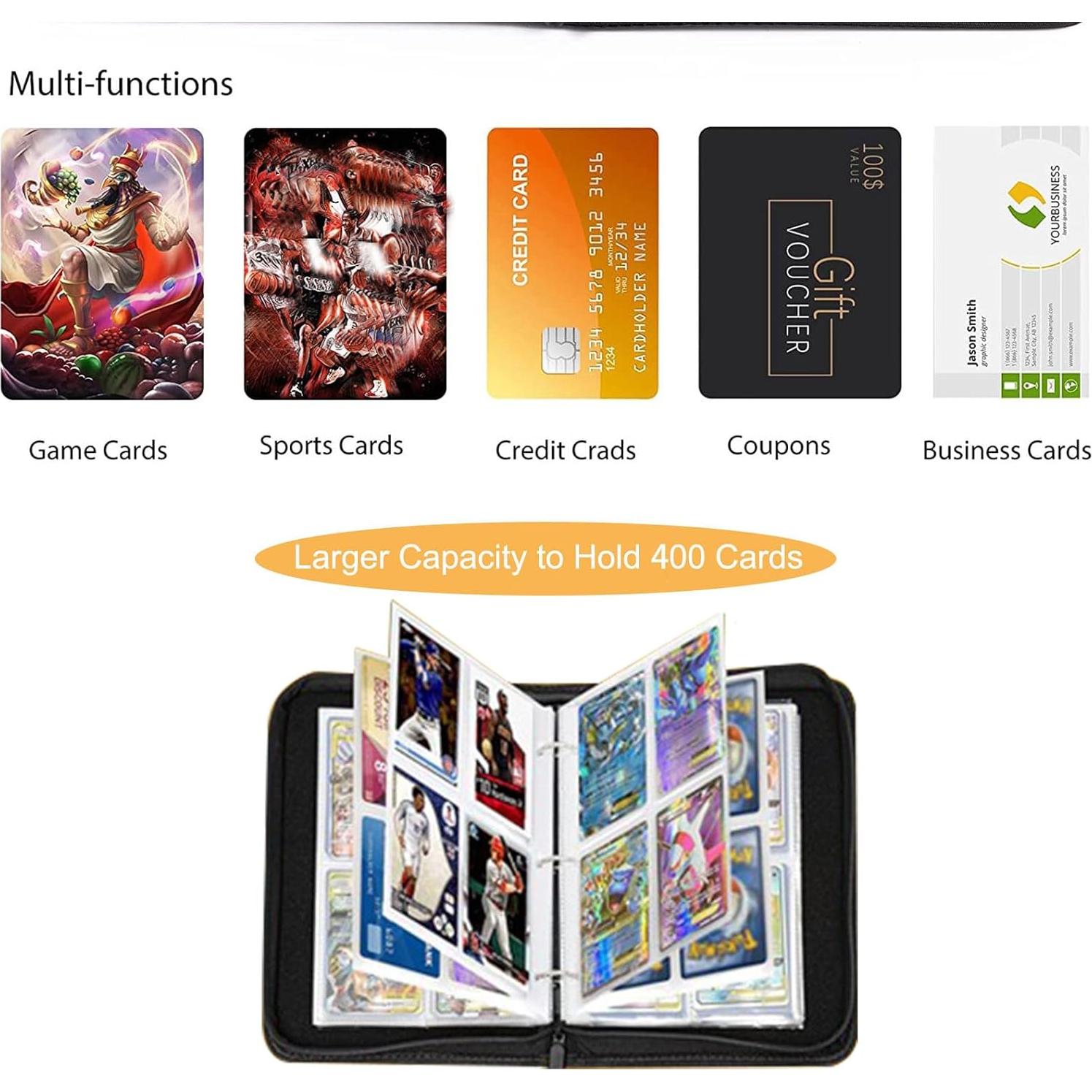 Carpeta de Cartas Fweel Dragón de Fuego 400 Cartas 100 Páginas